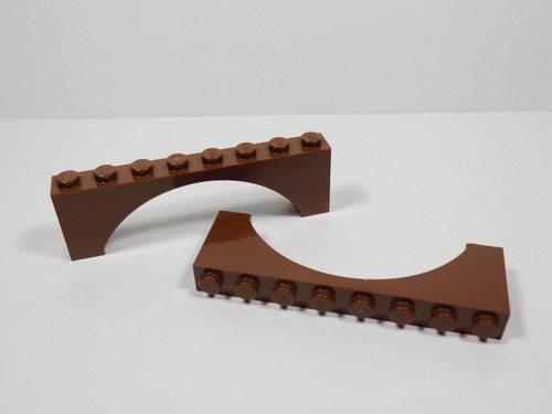 Lego reddish brown 1x8x2 - 2,