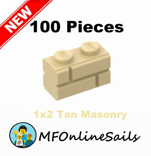 Genuine lego tan 1x2 - genuine,