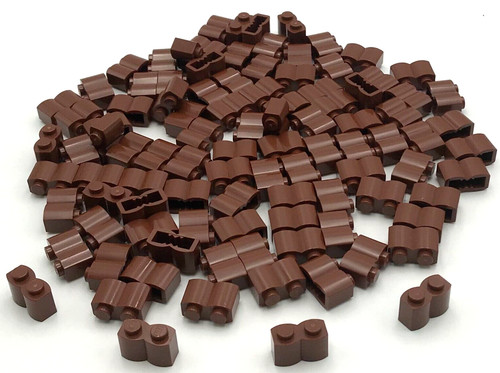 Lego 100 new reddish brown - lego,