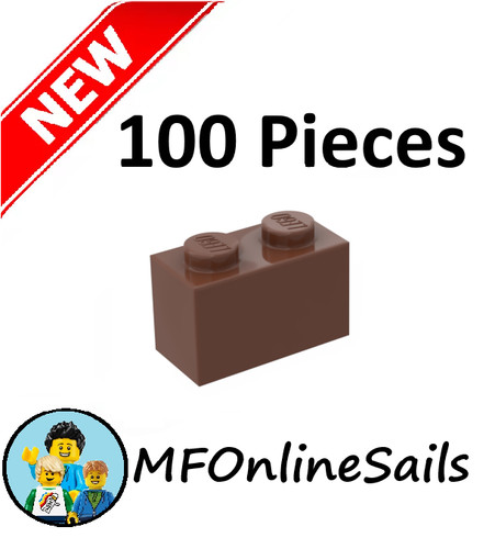 Genuine lego reddish brown 1x2 - genuine,